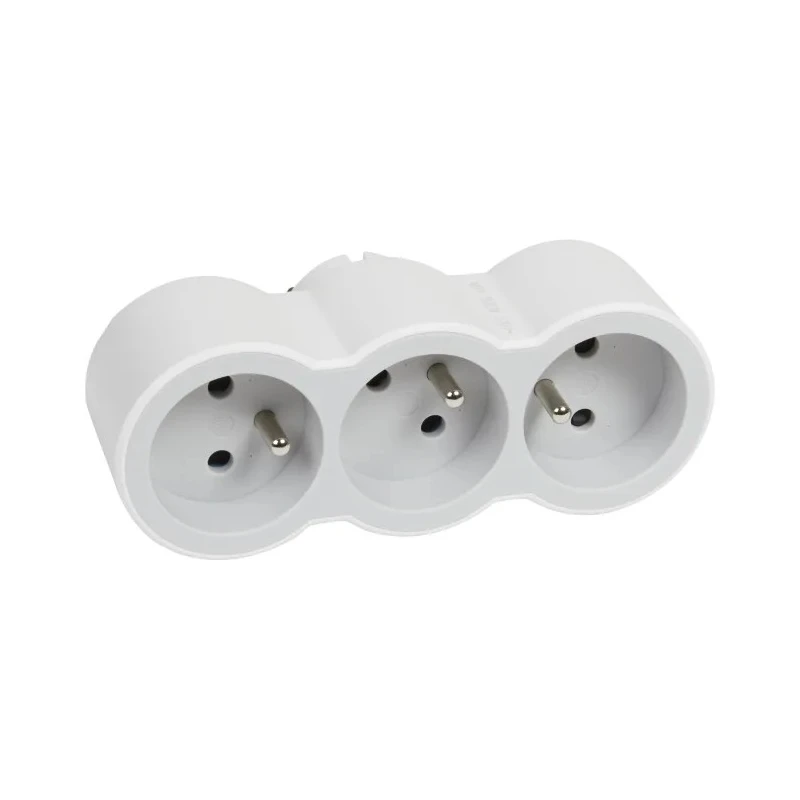 Legrand 16A Belgium Germany France Multi-Outlet Plug Type E Plastic Body 049433