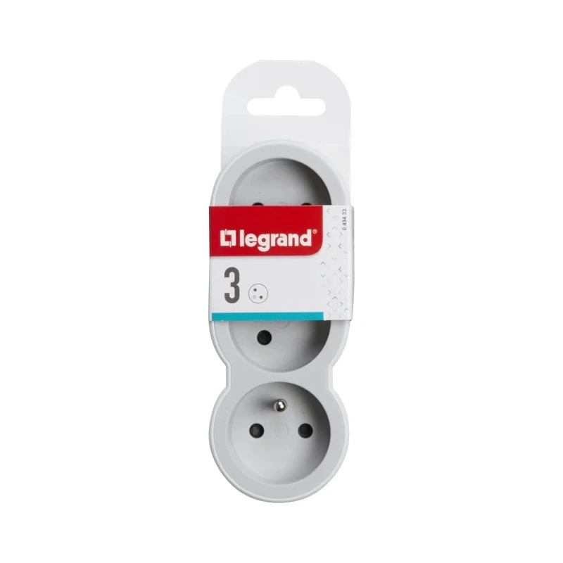 Legrand 16A Belgium Germany France Multi-Outlet Plug Type E Plastic Body 049433
