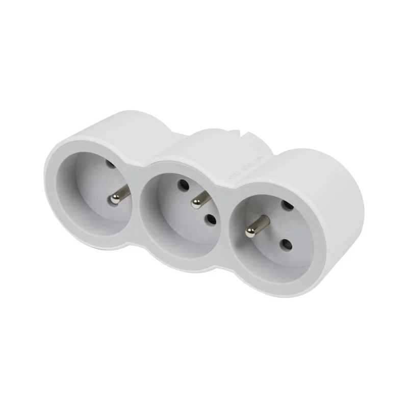 Legrand 16A Belgium Germany France Multi-Outlet Plug Type E Plastic Body 049433