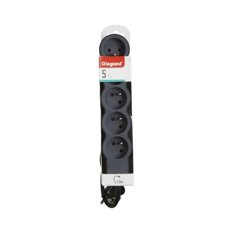 Legrand Extension Lead 1.5 m Cable Length 5 Socket Type E 16 A 3680 W RoHS Compliant 50 Hz 049482