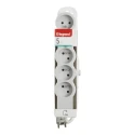 Legrand Extension Lead 3 m Cable Length 5 Socket Type E 16A 3680W Impact Resistance IK04 RoHS Compliant 049492