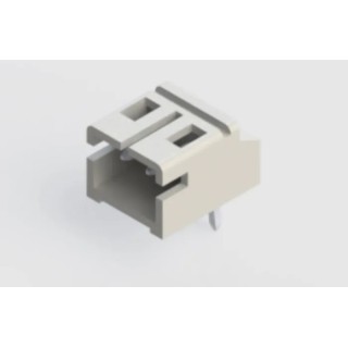 EDAC 140 Series Right Angle Through Hole PCB Header, 2 Contacts, 2 mm Pitch, 1 Row, Shrouded 140-502-415-000