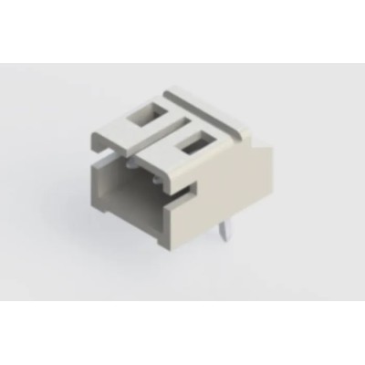EDAC 140 Series Right Angle Through Hole PCB Header, 2 Contacts, 2 mm Pitch, 1 Row, Shrouded 140-502-415-000