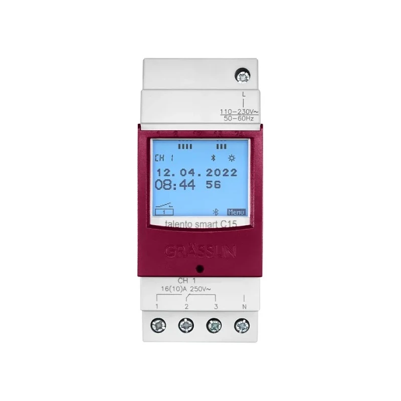 Grasslin Analogue DIN Rail Time Switch 230V ac 43.03.0001.1