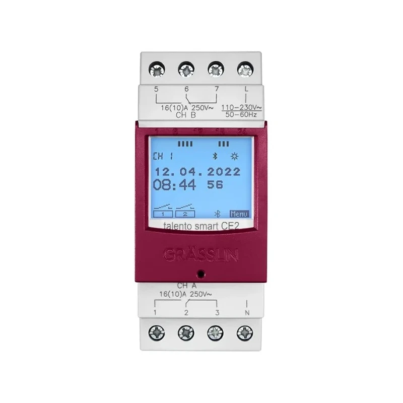Grasslin Analogue DIN Rail Time Switch 2-Channel 230V ac 43.04.0004.1