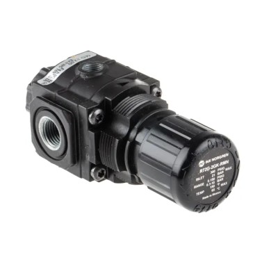 Norgren Pneumatic Regulator G 1/4 Outlet Size, 0.3 to 10 bar Operating Pressure, 65°C Max Operating Temp R72G-2GK-RMN