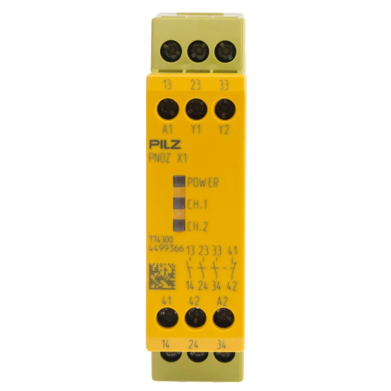 Pilz 24V ac/dc Safety Relay, 3 Safety Contacts, 1 Auxiliary Contact, Screw Terminal, DIN Rail Mount, Model 774300