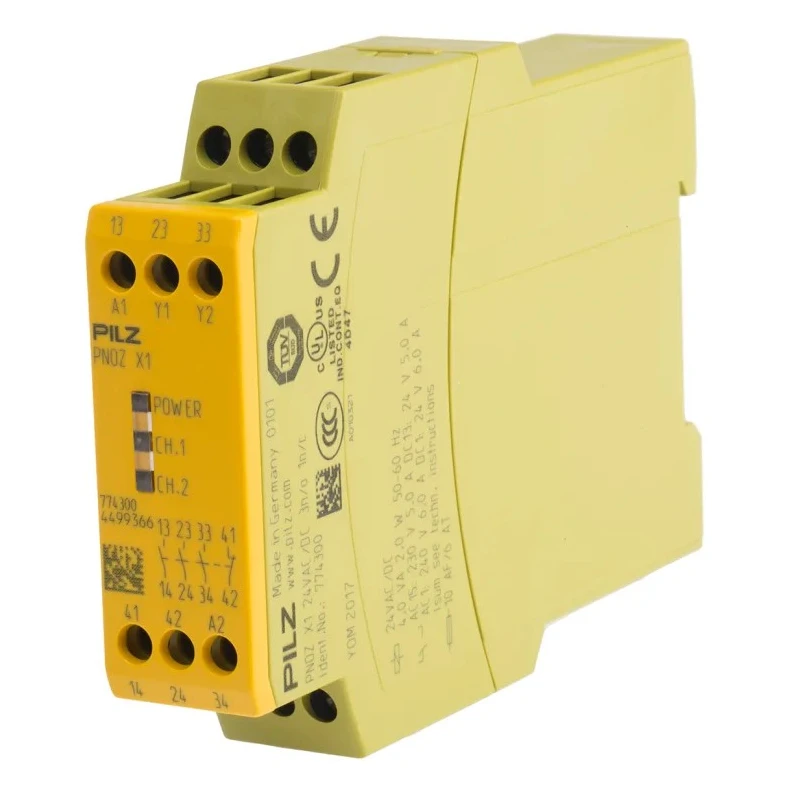 Pilz 24V ac/dc Safety Relay, 3 Safety Contacts, 1 Auxiliary Contact, Screw Terminal, DIN Rail Mount, Model 774300