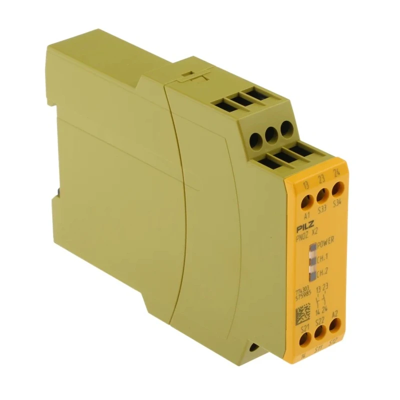 Pilz Safety Relay 24V AC/DC, 2 Safety Contacts, 1 Auxiliary Contact, Manual Reset, DIN Rail Mount PNOZ X2 774303