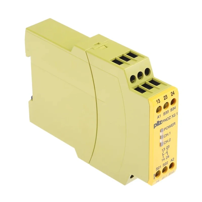 Pilz Safety Relay 24V ac/dc, 2 Safety Contacts, 1 Auxiliary Contact, DIN Rail Mount 774306