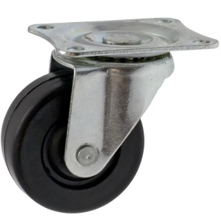Guitel Hervieu Swivel Castor 35 kg Load Capacity 65 mm Rubber Wheel Pressed Steel Frame 360923