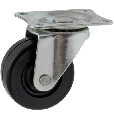Guitel Hervieu Swivel Castor 35 kg Load Capacity 65 mm Rubber Wheel Pressed Steel Frame 360923