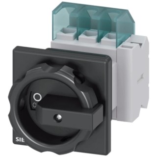 Siemens 3-Pole Panel Mount Non-Fused Switch Disconnector IP65, 25A, 9.5 kW, Black Handle 