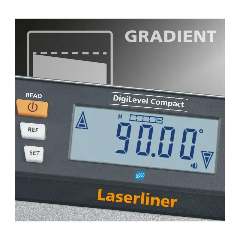 Laserliner 63 mm Magnetic Digital Inclinometer with Bluetooth Connectivity 081.280A