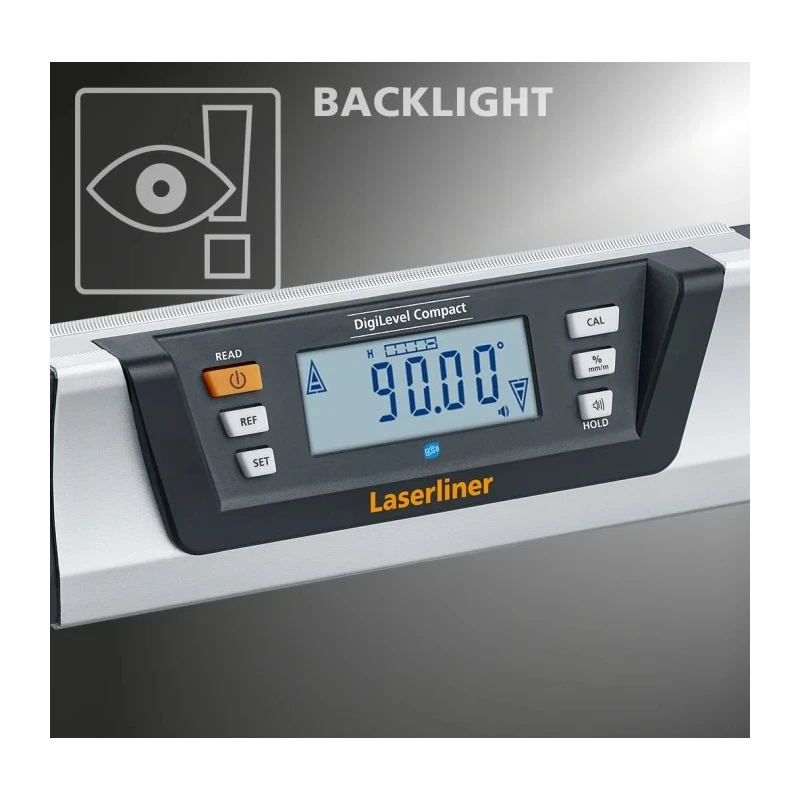 Laserliner 63 mm Magnetic Digital Inclinometer with Bluetooth Connectivity 081.280A