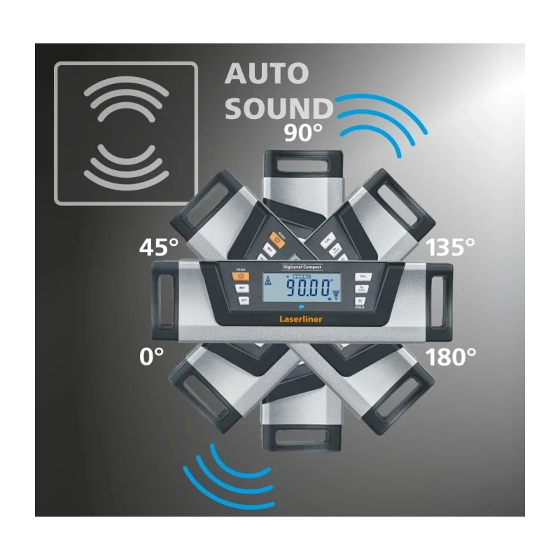 Laserliner 63 mm Magnetic Digital Inclinometer with Bluetooth Connectivity 081.280A