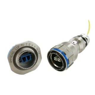 Amphenol Socapex Multimode Duplex Fibre Optic Connector Receptacle LCF TV Series, 0.5dB Insertion Loss LCFTV20ZNN