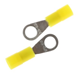 RS PRO Insulated Ring Terminal M3 Stud Size Nylon Yellow 26 AWG 22 AWG Wire Size 239-4111