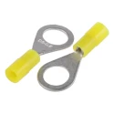 RS PRO Insulated Ring Terminal M5 Stud Size 26 AWG to 22 AWG Wire Size Yellow Nylon Insulation 239-4149