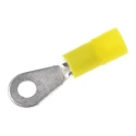 RS PRO Insulated Ring Terminal M2 Stud Size, 26 AWG to 22 AWG Wire Size, Nylon Insulation, Yellow 239-4098
