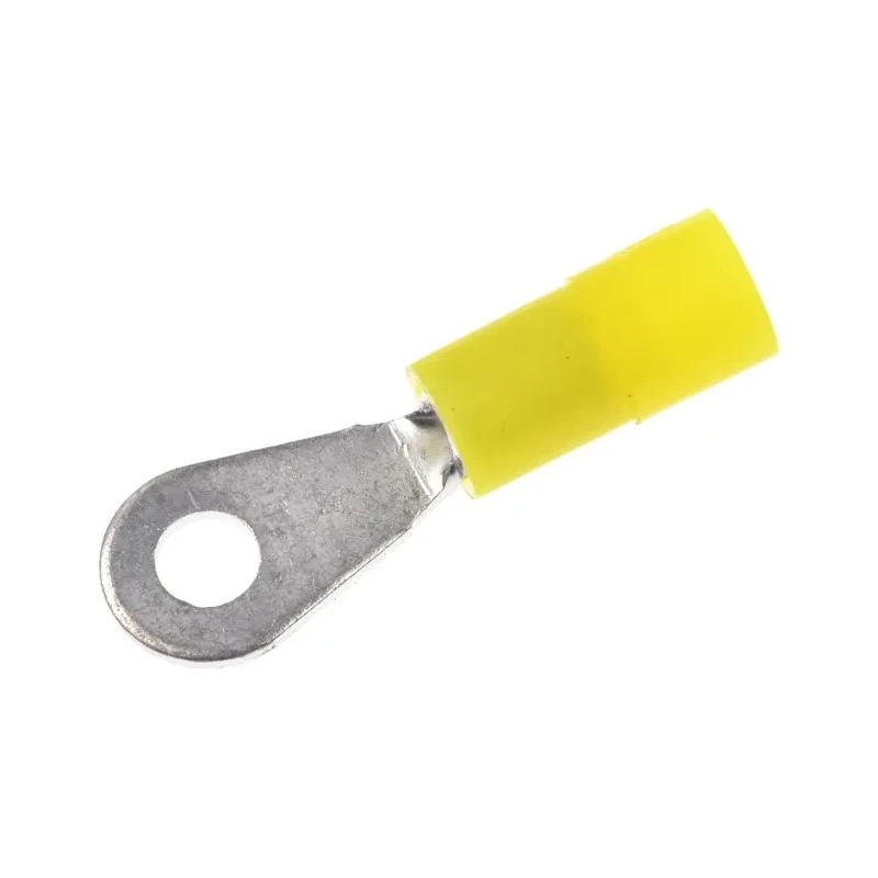 RS PRO Insulated Ring Terminal M2 Stud Size, 26 AWG to 22 AWG Wire Size, Nylon Insulation, Yellow 239-4098
