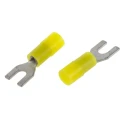 RS PRO Insulated Fork Terminal, 26 AWG to 22 AWG Nylon Yellow Insulation M2 Stud Size 5mm Width 0.5mm Thickness 239-4155