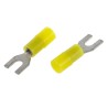 RS PRO Insulated Fork Terminal, 26 AWG to 22 AWG Nylon Yellow Insulation M2 Stud Size 5mm Width 0.5mm Thickness 239-4155