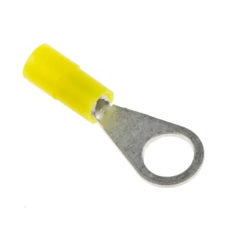 RS PRO Insulated Ring Terminal M4 Stud Size 26 AWG to 22 AWG Wire Size Yellow 239-4133