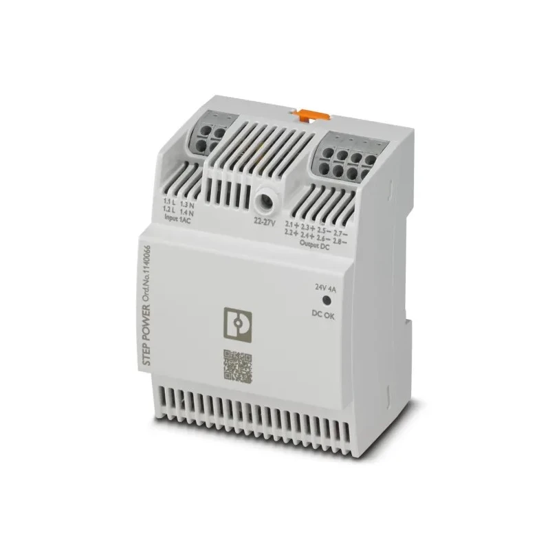 Phoenix Contact STEP POWER Switched Mode DIN Rail Power Supply 250V AC Input, 24V DC 4A Output 1140066