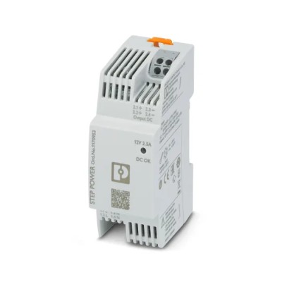 Phoenix Contact STEP POWER DIN Rail Power Supply 250V AC/DC Input, 12V DC 2.5A Output 1170953