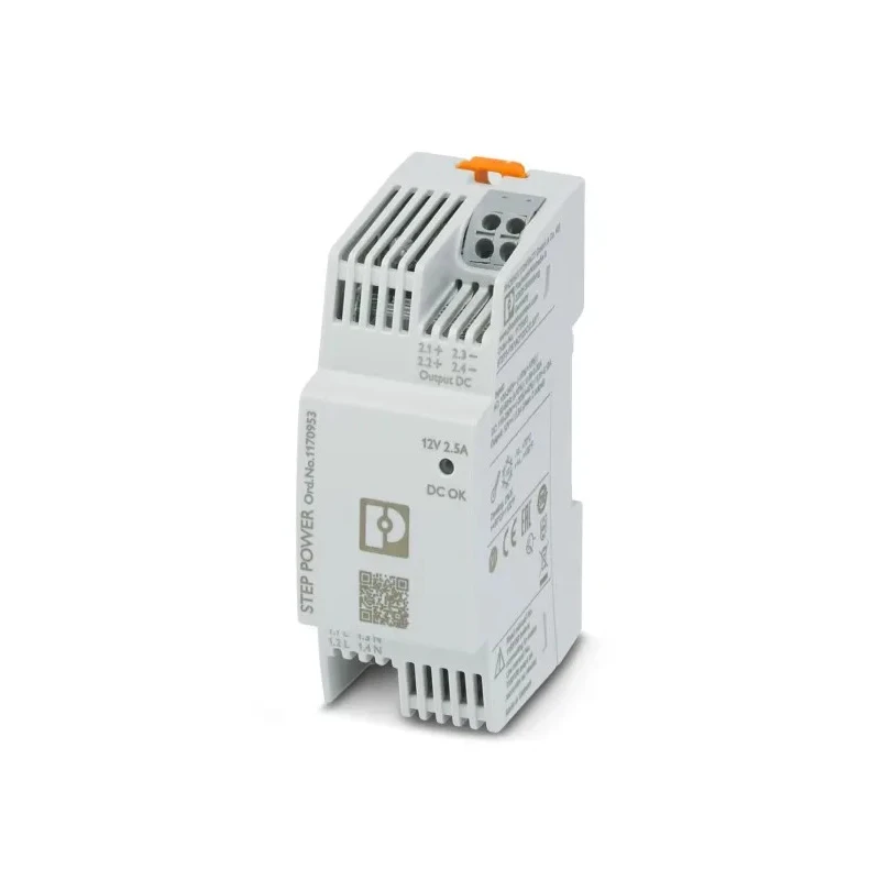 Phoenix Contact STEP POWER DIN Rail Power Supply 250V AC/DC Input, 12V DC 2.5A Output 1170953