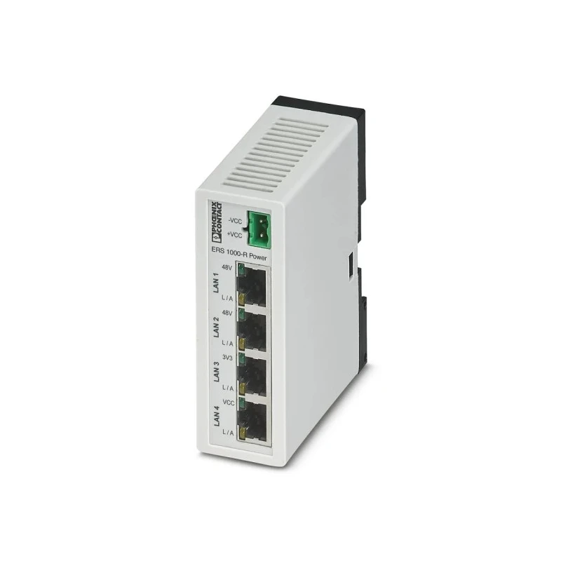 Phoenix Contact ERS 1000 Ethernet Switch for DIN Rail Power Supplies 24 V DC 4-Port 1225200