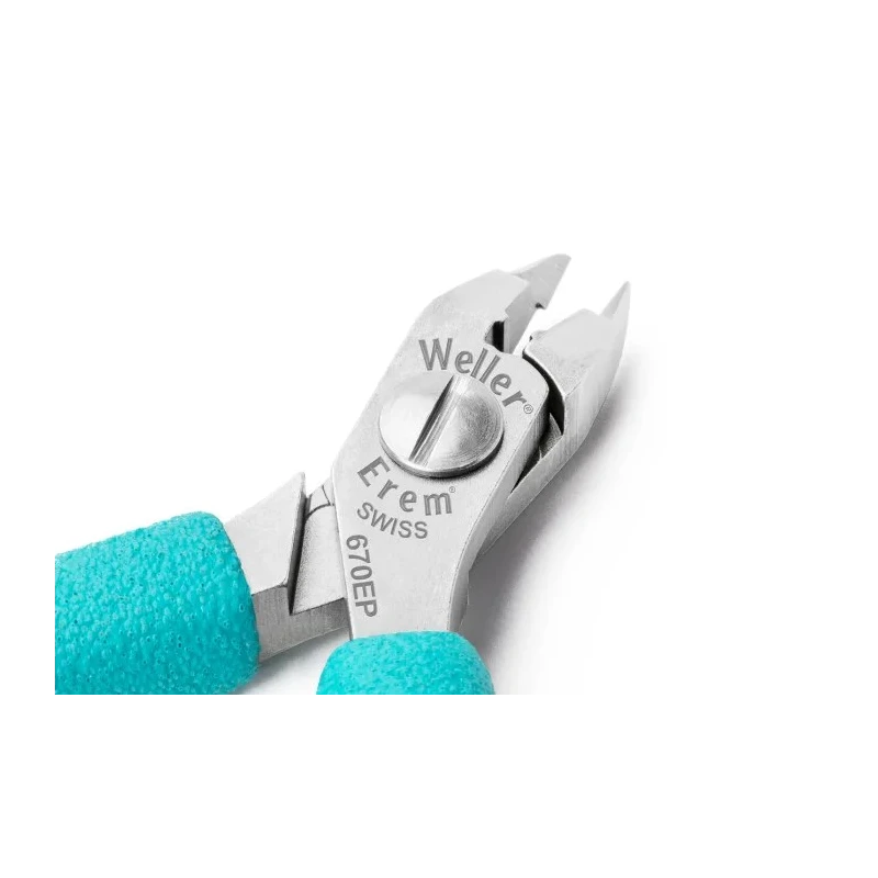Weller Erem Flush ESD Safe Short Relieved Head Tip Cutter 0.6mm Max Cutting Capacity 110mm Length 670EP