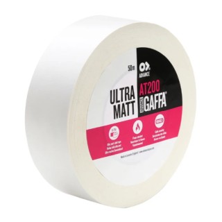 Advance Tapes White Matt Gaffa Tape 50mm Width x 25m Length 0.26mm Thickness Rubber Resin Adhesive AT200