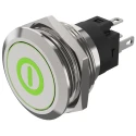 EAO Illuminated Push Button Switch, Latching, Panel Mount, 22.3 mm Cutout, SPDT, Red/Green LED, IP65/IP67 82-6151.2AA4.B001