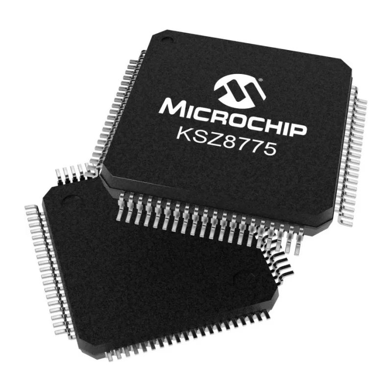 Microchip 80-Pin LQFP Ethernet Switch IC 3.3 V 100 Mbps RMII RGMII MII Full Duplex/Half Duplex KSZ8775CLXIC