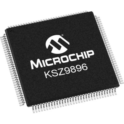 Microchip 128-Pin TQFP Ethernet Switch IC 3.13 V to 3.46 V 100 Mbps RGMII RMII MII Full Duplex/Half Duplex KSZ9896CTXI