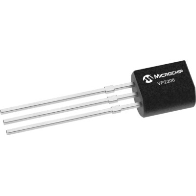 Microchip VP2206 Type P-Channel MOSFET, -640 mA, -60 V, Enhancement Mode, 3-Pin TO-92 VP2206N3-G