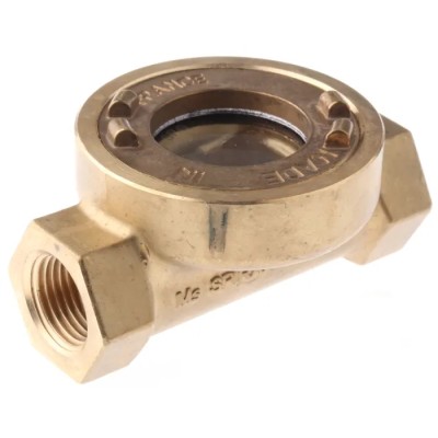 Spirax Sarco Brass Threaded Sight Glass Check Valve 1/2 in, 3.5 bar 222000