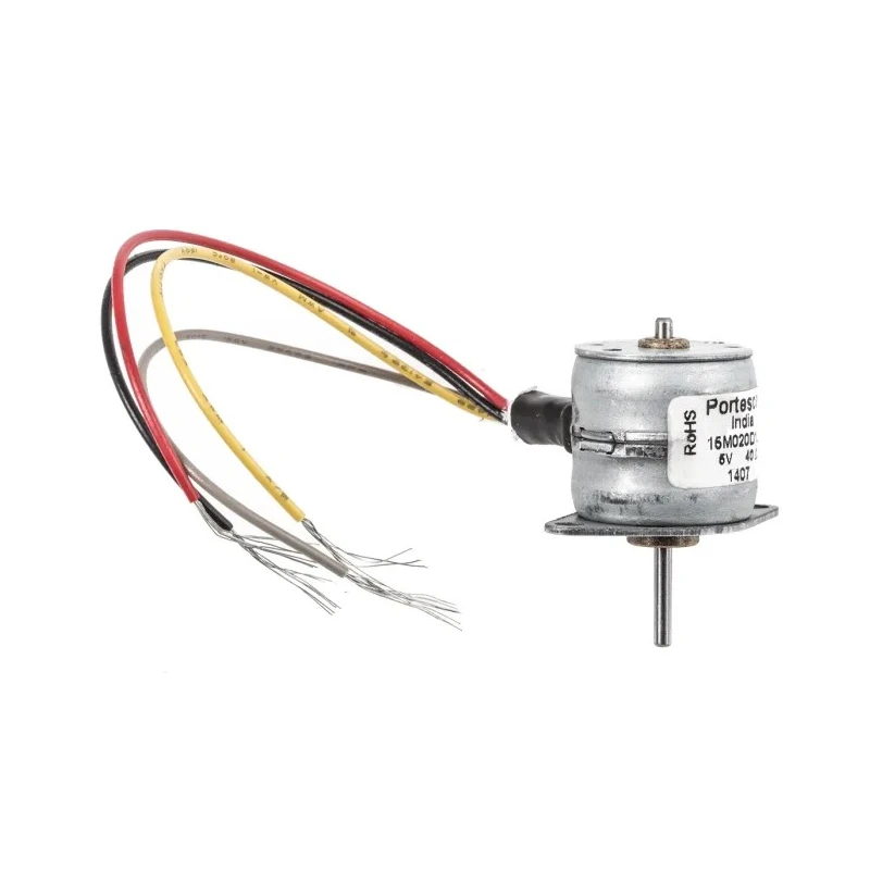 McLennan Servo Supplies Permanent Magnet Stepper Motor 5V, 3.9mNm Holding Torque, 18° Step Angle, 1.5mm Shaft 15M020D-1B