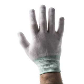 Polyco Healthline Pure Dex Nylon White Nylon Gloves Size 8 Uncoated Coating CR200/M
