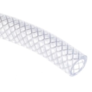 RS PRO Clear Reinforced PVC Hose Pipe 10 bar Maximum Operating Pressure, 25 m Length, 14mm Outside Diameter, 10mm 368-0205