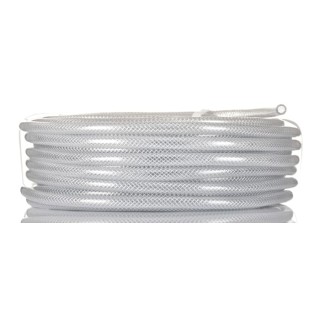 RS PRO Standard Clear Reinforced PVC Hose Pipe, 12mm OD x 8mm ID, 25m Length, 10 Bar Pressure, Transparent 368-0182