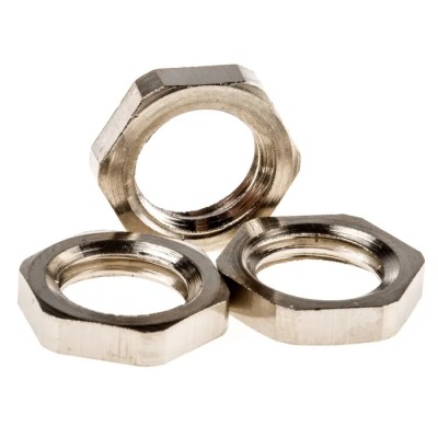 SES Sterling Nickel Plated Brass Cable Gland Locknut M10 Thread A8000.10