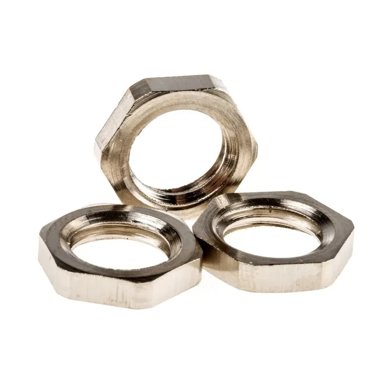 SES Sterling Nickel Plated Brass Cable Gland Locknut M10 Thread A8000.10