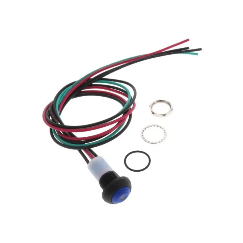 TE Connectivity PB6 Series Illuminated Push Button Switch, On-Off, Panel Mount, 1 NO Contact, Blue LED PB6B2FM7M1CAL07S500