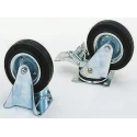 Guitel Hervieu Braked Swivel Castor with Rubber Wheel, 250 mm Diameter, 250 kg Load Capacity, Pressed Steel Frame 13812820