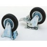 Guitel Hervieu Braked Swivel Castor with Rubber Wheel, 250 mm Diameter, 250 kg Load Capacity, Pressed Steel Frame 13812820