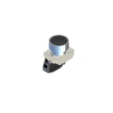 RS PRO Push Button Complete Unit, Panel Mount, 23 mm Cutout, Black, SPST, Momentary Actuation, IP65, Chrome Plated 239-8175