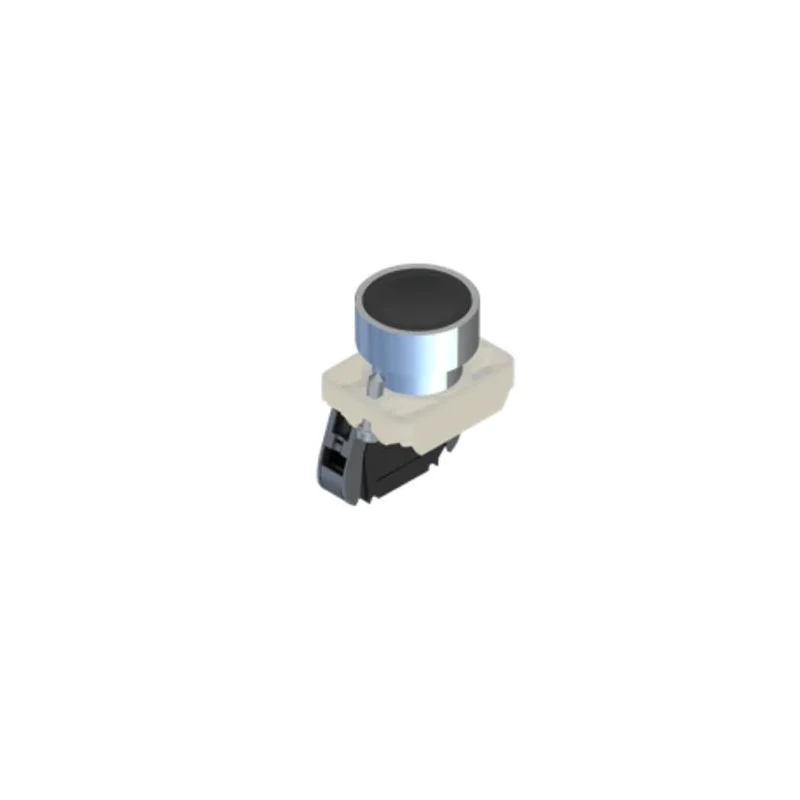 RS PRO Push Button Complete Unit, Panel Mount, 23 mm Cutout, Black, SPST, Momentary Actuation, IP65, Chrome Plated 239-8175